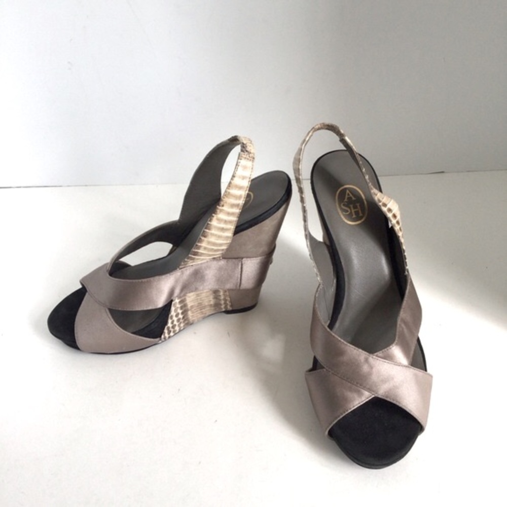 Ash Diane Python Embossed Leather/Suede Slingback… - image 2